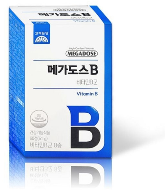 고려은단메가도스B 극심한피로무기력 집중력저하 고함량비타민B군 240정 8개월치, 60정