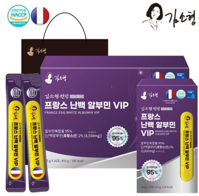 임파워드 김소형원방 프랑스 난백 알부민 VIP 15g x 30포, 1