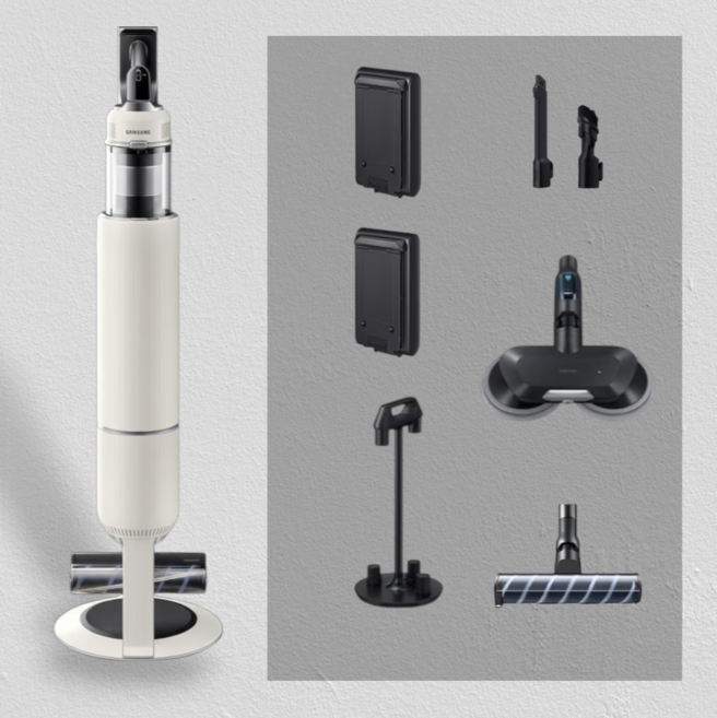 삼성전자 BESPOKE 제트 AI Lite 무선 청소기 280W 고온 세척 브러시 패키지 VS28D952HCB 고객직접설치, 산토리니 베이지