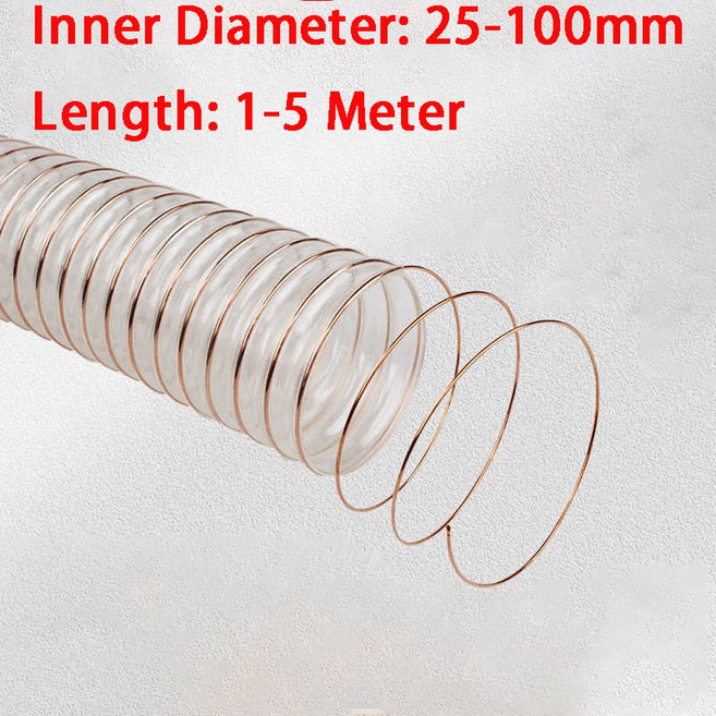 DS 2B 내경 20 100MM PVC 집진 진공청소기에 5미터 상점 포트가 이상적 함께 사용됩니다 호스는 집진기와 투명 있는, ID 100mm, 5 Meter