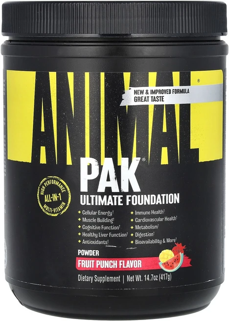 애니멀 Animal Pak 파우더 얼티밋 트레이닝 파운데이션 과일펀치 417g, 416g, 1개 - 쿠팡