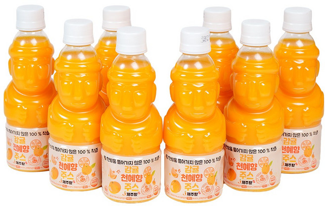 삼다몰 제주 착즙주스 감귤 한라봉 천혜향 청귤 주스 330ml, 8개