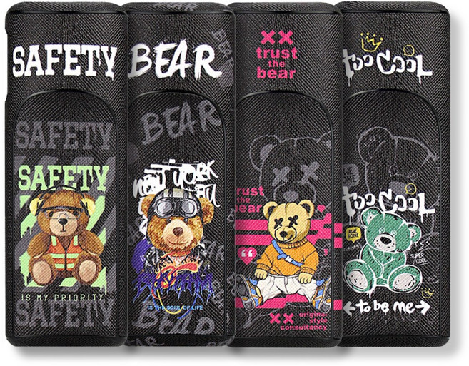 THE100% 릴 에이블 프리미엄 케이스 악세사리 곰돌이 캐릭터 호환용, 릴 에이블 프리미엄 전용, 민트베어, 1개