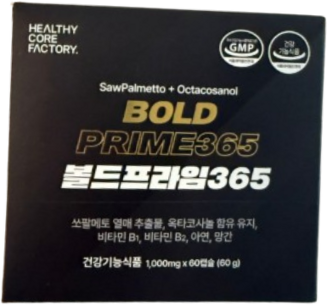 볼드프라임365 쏘팔메토 전립선건강 탈모예방 남자영양제 2개월분, 2개, 60정