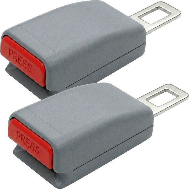 럭스핏 1+1 기본 업그레이드 자동차 안전벨트 연장클립 차량 길이 확장 용품, 1번 롱(그레이), 2개, 그레이