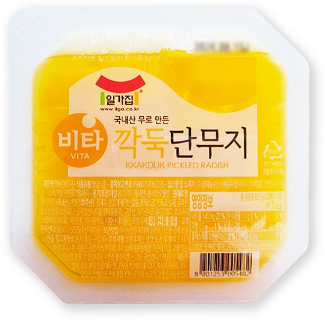 [일가집] 비타 깍둑단무지 150g, 1개