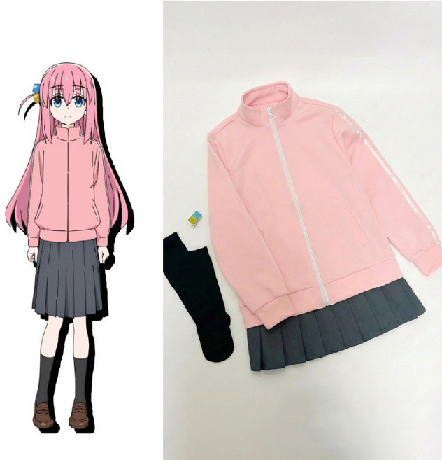 봇치더락 핑크 져지 코스프레 고토 히토리 결속밴드 코스튬