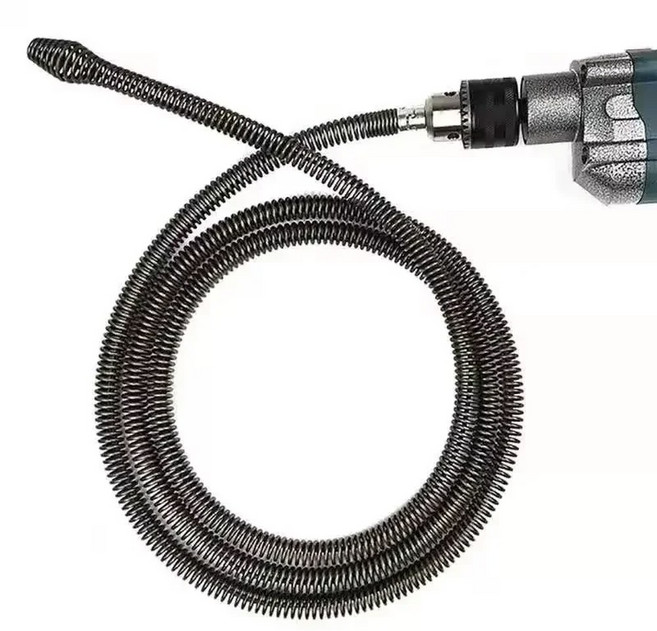 스프링 하수구 준설 포함 드릴 도구 호스 드레인 파이프 배수구 스틱 어댑터 스네이크 막힘 제거 클리너 도구 3M