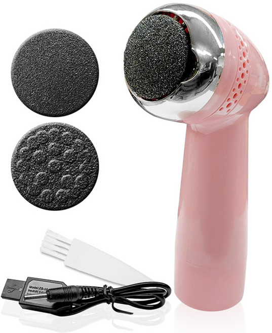 電動磨腳皮機 美足機 磨腳器 去腳皮 除老繭, 1個, 太妃粉【買一送三】