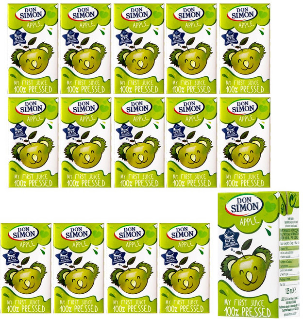 예이니식품 돈시몬 착즙 사과 주스 15개(125mlx15개) 어린이음료수생과일, 15개, 125ml