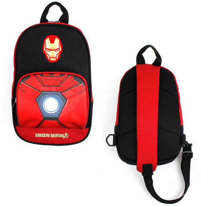 [보그보] 아이언맨캐릭터 초등 소풍가방 슬링백 소품수납 가방 어린이가방 스트리트