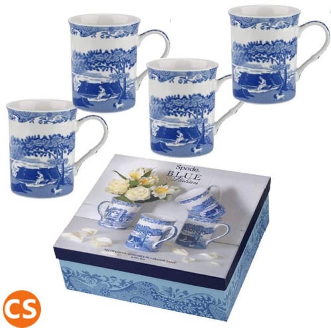 포트메리온 스포드 블루이탈리안 머그 4피스 선물세트 Spode Blue Italian 12 oz Mugs Set of 4