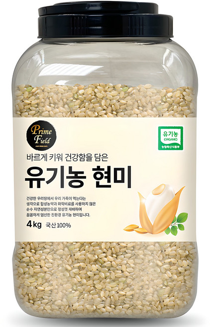 PrimeField 유기농 현미, 4kg, 1개