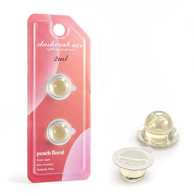 대쉬크랩 차량용방향제 리필 2ml 캡슐 2개입 카카오프렌즈 미니언즈 투슬리스 호환용, 1개, 피치 플로랄