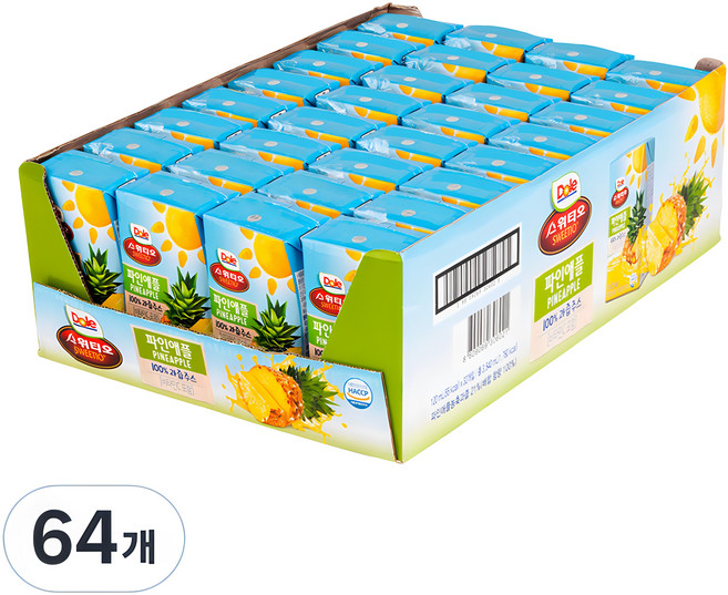 스위티오 파인애플주스, 120ml, 64개