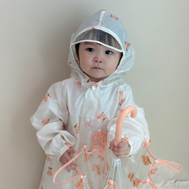 돗투돗 유아 레인코트 우의 우비 보관파우치 포함