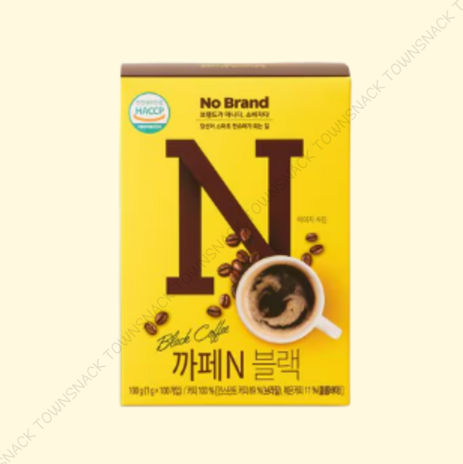 노브랜드 BLACK COFFEE 까페N 블랙 100g (1.0g x 100개입), 100개입, 1개
