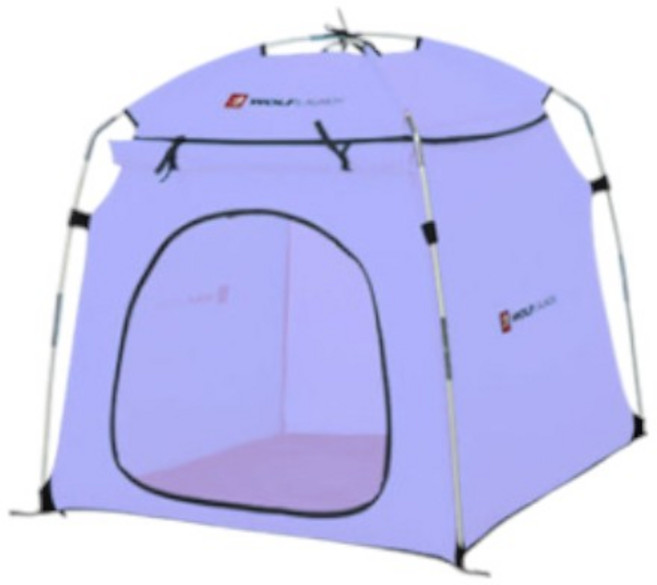 울프라운치 예쁜 펫 키 강아지 개 길 고양이 길냥이 도그 캣 애견 전용 하우스 캠핑 텐트 숨숨 호텔 집 만들기 옐로우 Medium, 라이트퍼플, 1개