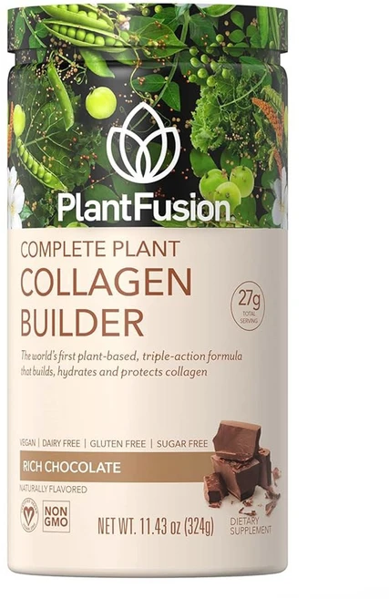 플랜트퓨전 콜라겐 파우더 - 근육 및 관절 모발 피부 손톱용 식물성 단백질 케토 텐 프리 대두 비유용 무설탕 비GMO 바닐라 11.43온스, PlantFusion 비건 콜라겐 파우더 - 근육 및, 11.43 Ounce (Pack of 1), 324g, 1개 - 쿠팡