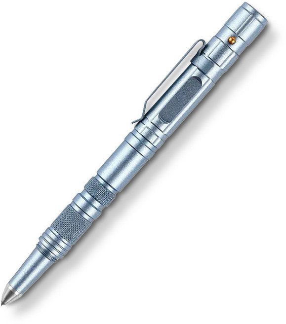 多功能戰術筆 LED手電筒 小刀 破窗錐 鋁合金材質 戶外露營必備, 蒼青藍, 1個