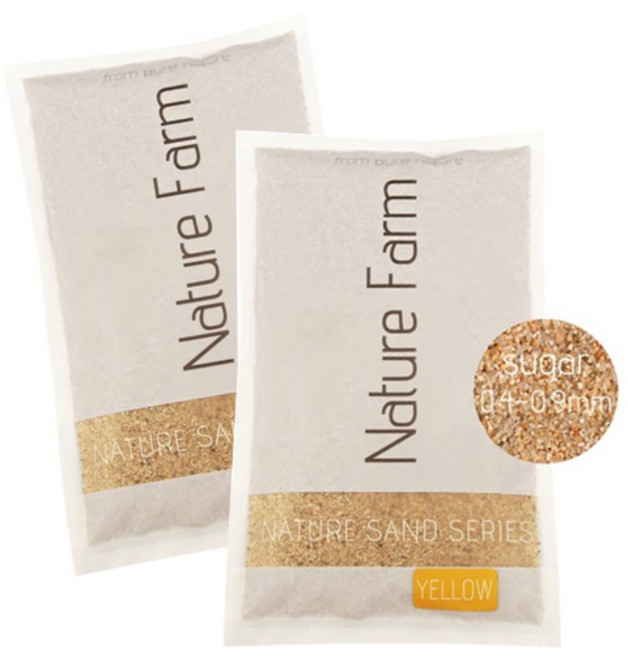영아쿠아 네이처샌드 옐로우 노멀 2kg (2개입), 2개