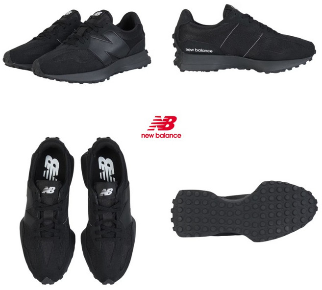 뉴발란스 327 발편한 남자 데일리 레트로 쿠션 경량 블랙 남성 스니커즈 MS327CTBD