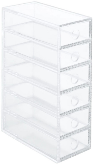 MUJI 아크릴 소품 수납 박스 6단, 1개, 단일