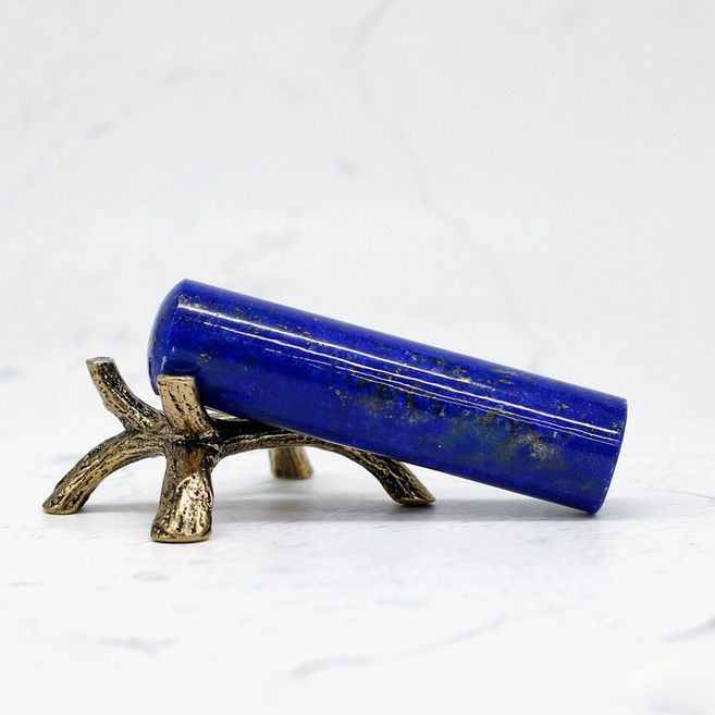 탯줄도장 천연 인감 수제도장 타원형 천연석 청금석 생일선물 각인, 18.법인인감, 1개, 블루