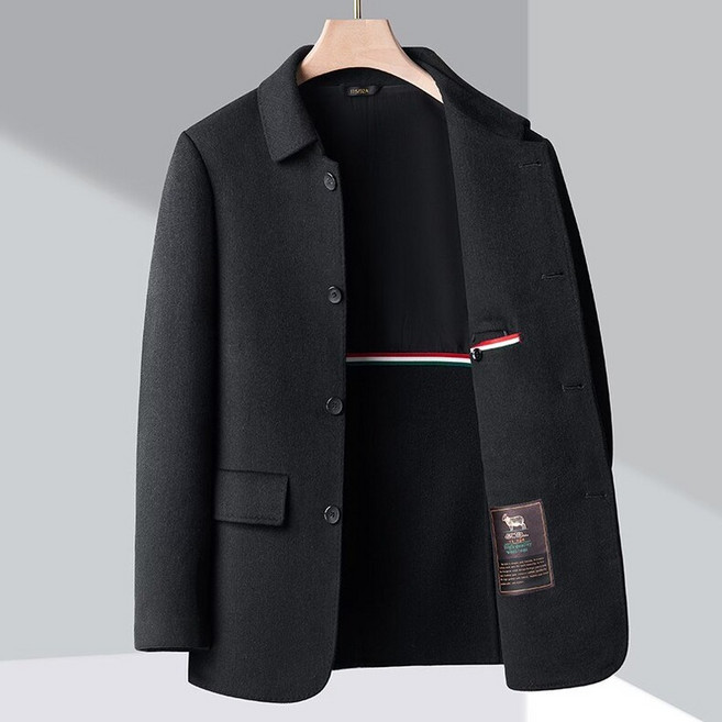 100% 순 캐시미어 코트 남성 외투 겉옷 겨울 방한 고급 진짜 양털 양모 아버지 아빠 선물 997083928525