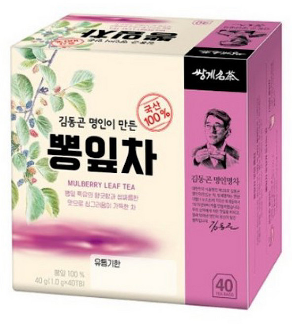 쌍계명차 김동곤 명인이 만든 뽕잎차, 1g, 40개입, 2개