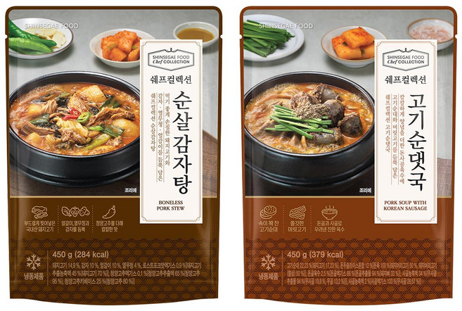 신세계푸드 쉐프컬렉션 국탕류 450g 2종 세트 (순살 감자탕 + 고기 순대국), 1개
