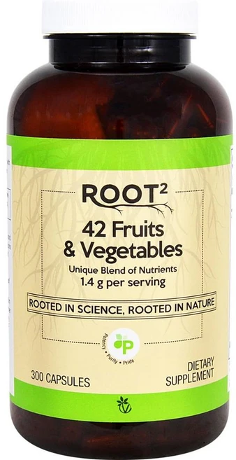 비타코스트 루트2 42 후르츠 앤 베지터블 Vitacost Root2® 42 Fruits & Vegetables 300정, 1개 - 쿠팡