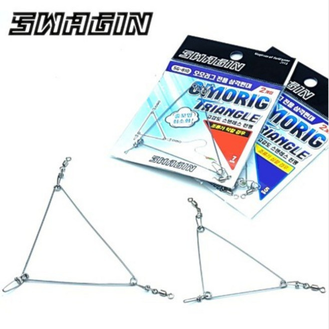 BKC 백경 스웨긴 오모리그 전용 삼각편대 트라이앵글 SG-810 한치낚시채비, M, 2개