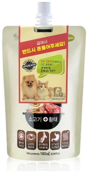 헬시브로스 고양이 강아지 오리 닭 소고기 황태 홈메이드 육수 간식 10개, 뼈/관절강화, 180ml - 쿠팡