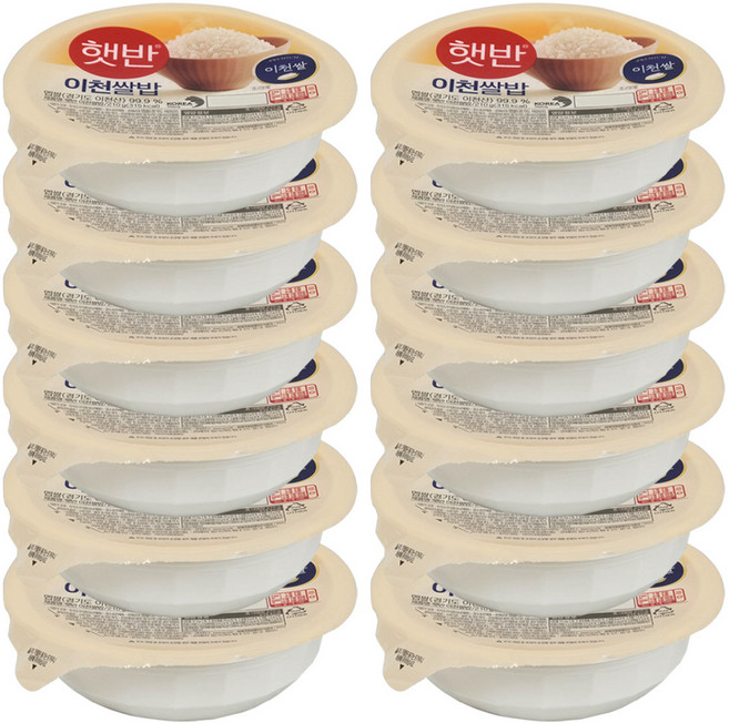 햇반 이천명품쌀밥, 210g, 12개