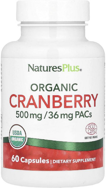 네이처스플러스 크랜베리 500mg PAC 36mg Cranberry 캡슐 60정, 1개