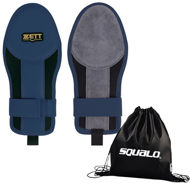 제트 슬라이딩 장갑 엄지 폐쇄형 양손용 BLK-49B, Navy + SQ 가방, 1개