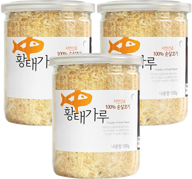 강원도 대관령 눈마을 자연건조 황태가루, 3개, 100g
