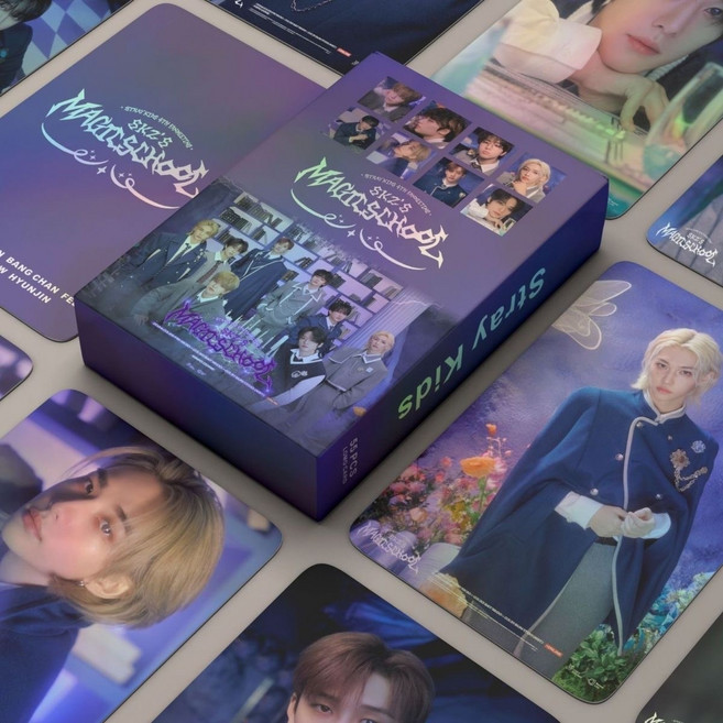 스트레이키즈 매직스쿨 55장 magic school MAGIC SCHOOL KARMA karma 굿즈 LOMO포토카드모음 방찬리노창빈현진한필릭승민아이엔 스트레이키즈포토카드세트모음, STRAYKIDS 포토카드 55장