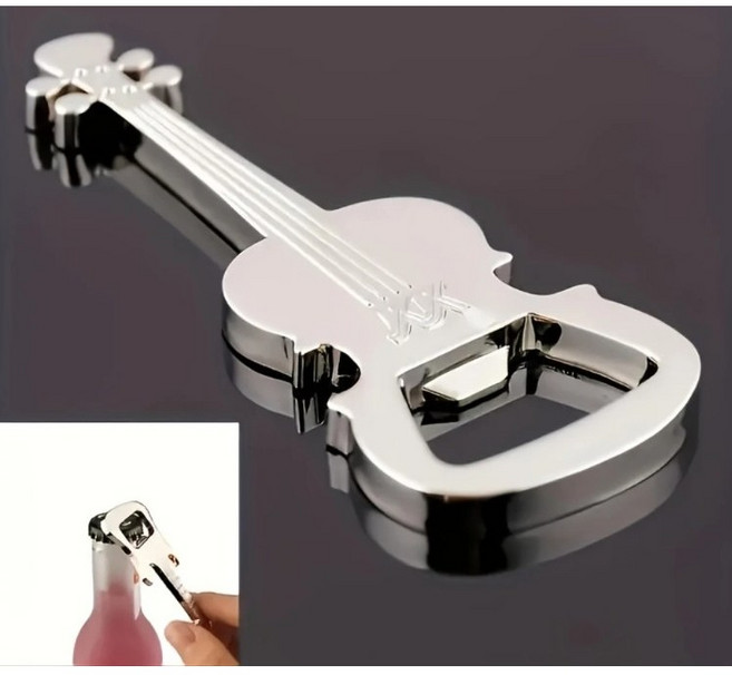 비엘스키 기타 병따개 휴대용 미니 키체인 펜던트 맥주 선물 금속, 1개, 기타 오프너 P5038