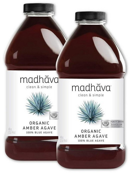 MADHAVA 매드하바 유기농 앰버 아가베 1.3kg (2개 들이), 1