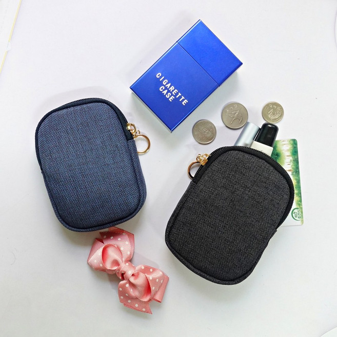 무배 국산 미니 파우치 동전 카드 지갑 담배 화장품 소품 방수천 카드 다용도 케이스 이앤힐 심플 제이포드 스퀘어