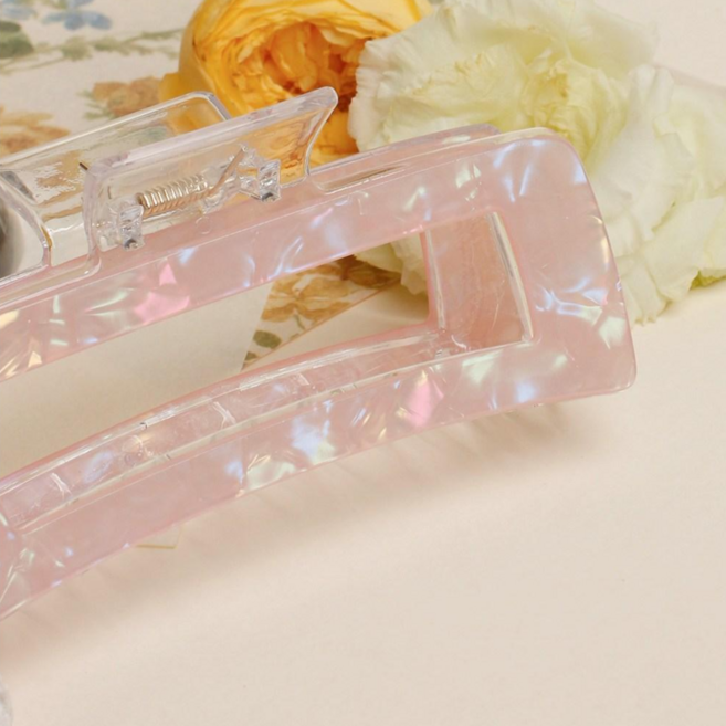 초콜리트쥬얼리 마그넷 셀룰로오스 13cm 스퀘어 빅사이즈 올림머리 헤어 왕 집게핀 - 5color