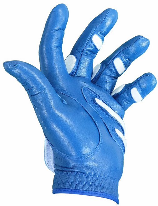 몽키그립 파워패드 풀칼라 양피 남성여성 왼손 골프장갑, 1개, 블루