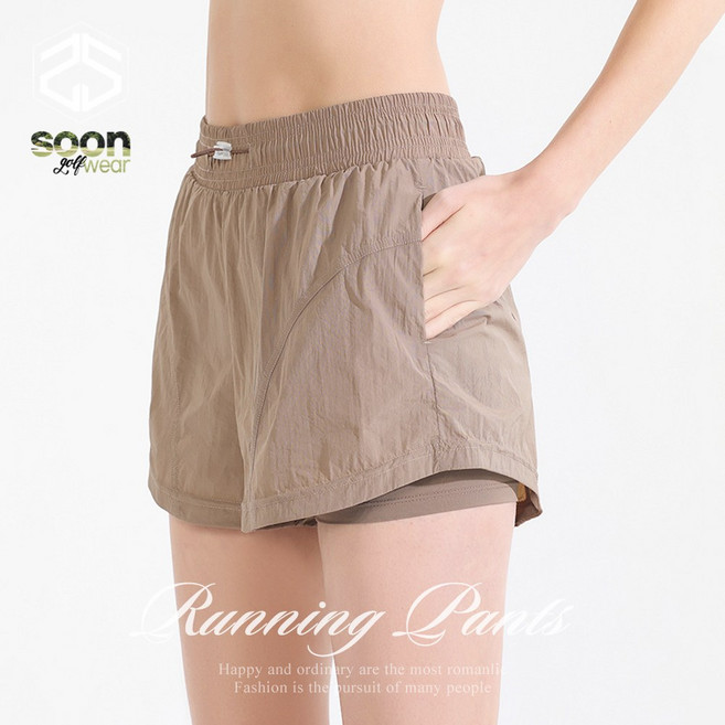 [순이야] C.여성 바스락 러닝 이중 숏 팬츠