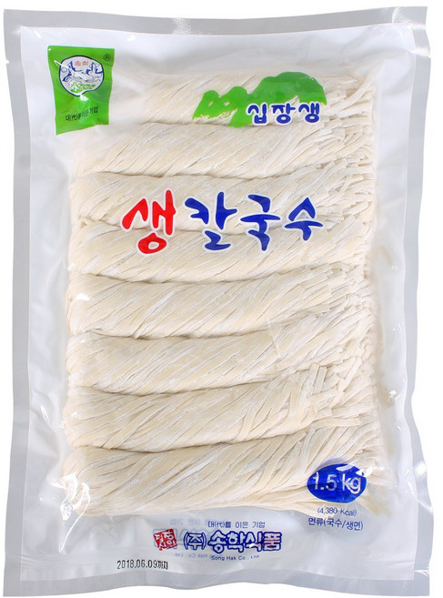 송학식품 생칼국수 1.5kg (10인분) x 10개입 BOX, 10개