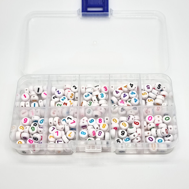 [알파벳비즈세트 이니셜비즈세트 비즈세트] 알파벳비즈 이니셜비즈 원형비즈 사각비즈 큐브비즈 혼합비즈세트 비즈세트, 숫자