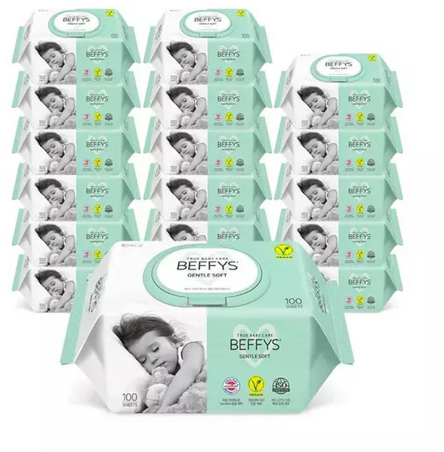 베피스 젠틀 소프트 (캡) 물티슈 100매 X 18팩(60gsm 배송), 60g, 18개