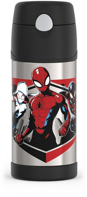 THERMOS FUNTAINER 355ml(12온스) 스테인리스 스틸 진공 단열 물병 뚜껑 포함 미니 마우스 304477, Spiderman