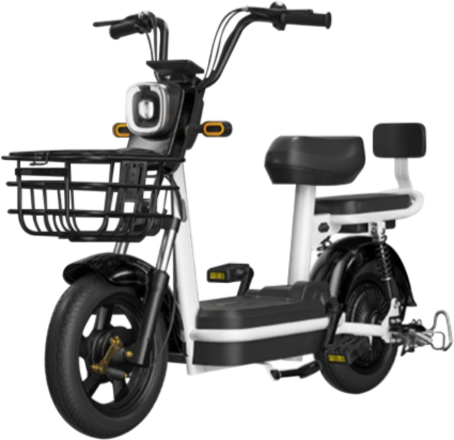 [ZHIPUX] 고출력 초경량 전기 자전거 배달 자토바이 로드 출퇴근 전동 미니 벨로, 플래그십 12A배터리 65km주행 - 블랙